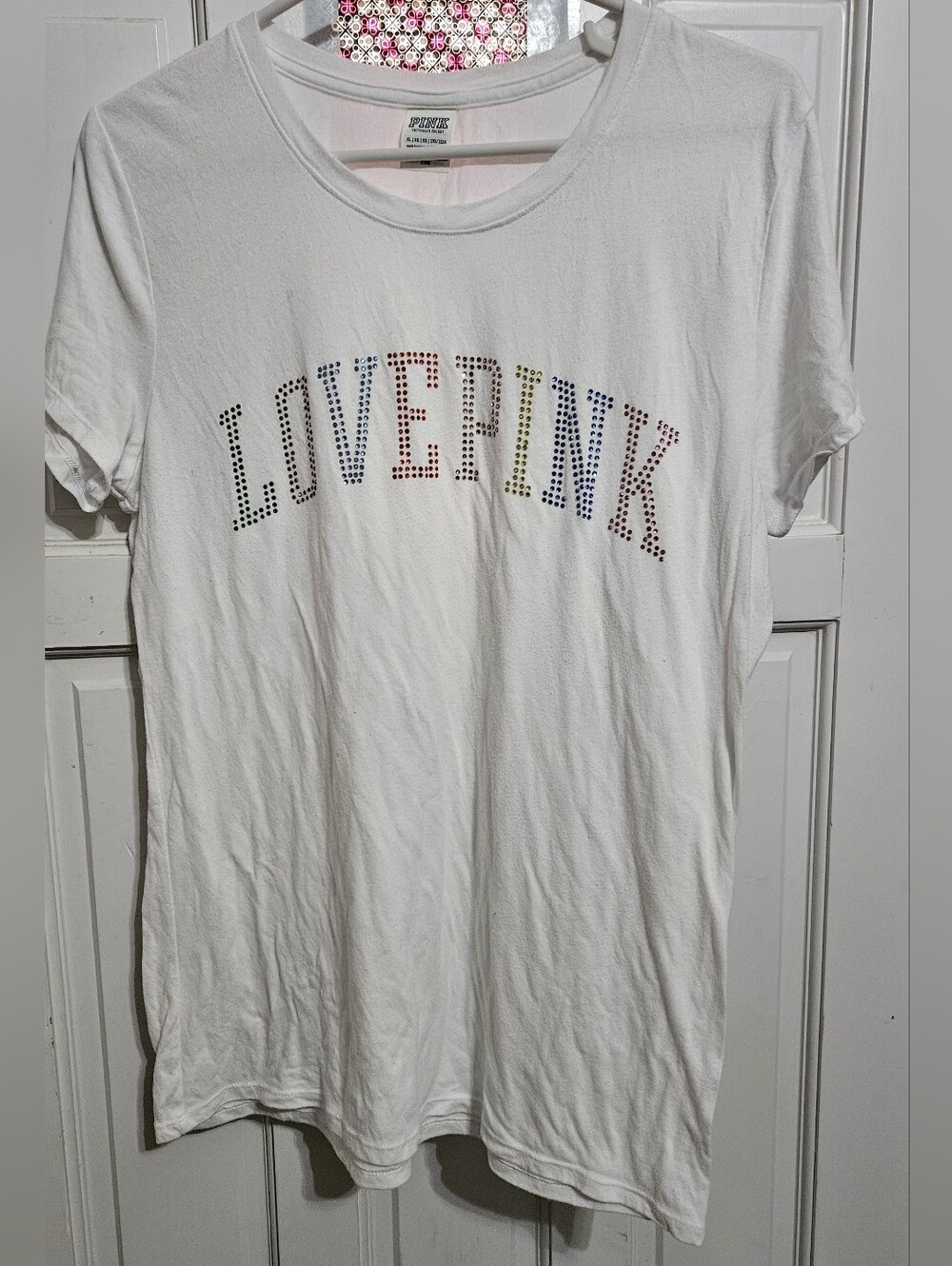 PINK Victoria's Secret Light Pink Logo Tag Tee